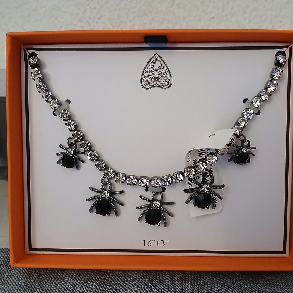 T.J.Maxx Black and Silver Gothic Necklace